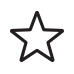 Black outline of a five-pointed star with a hollow center.